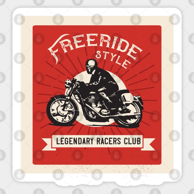 Freeride Style Legendary Racer Club Sticker by gdimido